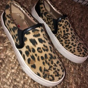 Cheetah slip ons
